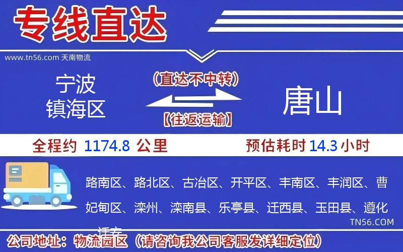 寧波鎮(zhèn)海區(qū)到唐山物流公司 寧波鎮(zhèn)海區(qū)到唐山物流公司