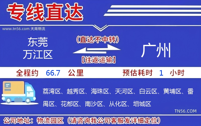 東莞萬江區(qū)到廣州物流公司 東莞萬江區(qū)到廣州物流公司