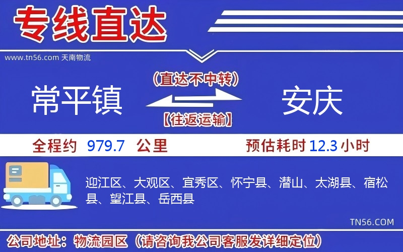 常平鎮(zhèn)到安慶物流公司